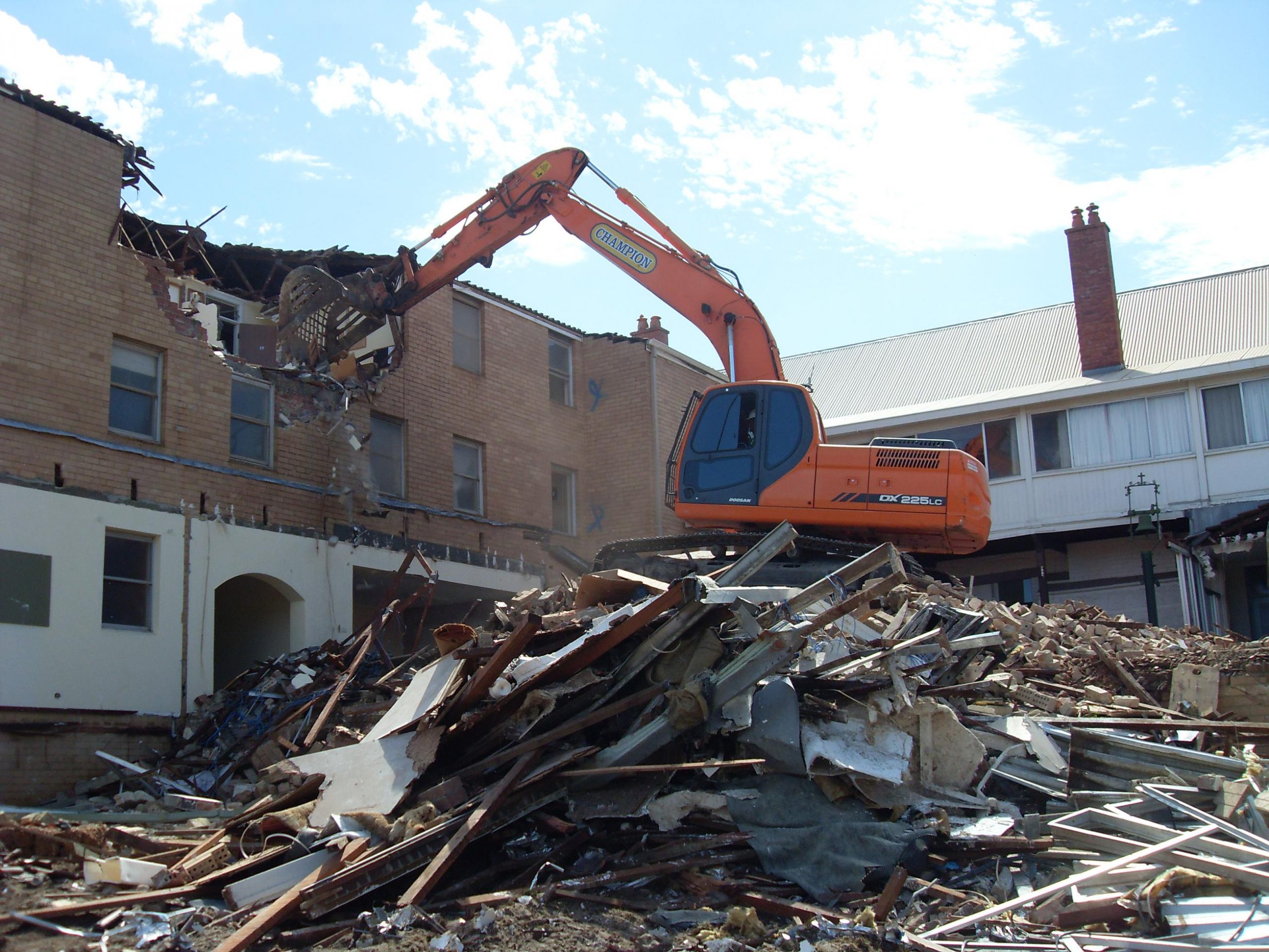 Demolish building